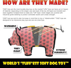 TUFFY - World's Tuffest Soft Dog Toy - Desert Phrog Leaping - Squeakers - Multiple Layers. Made Durable, Strong & Tough. Interactive Play (Tug, Toss & Fetch). Machine Washable & Floats