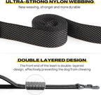 Fida 5 FT Heavy Duty Dog Leash with 2 Comfortable Padded Handles, Traffic Handle & Advanced Easy Snap Hook, Reflective Walking Lead for Large, Medium & Small Breed Dogs, Black
