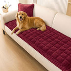 Smiry Couch Cover for Dogs, Non Slip Fuzzy Pet Sofa Covers Washable | Sofa Slipcovers for 3 Cushion Couch, Soft Thick Furniture Protector for Cats Dogs, Against Fur, Dirt, Scratch (27.6"x88")