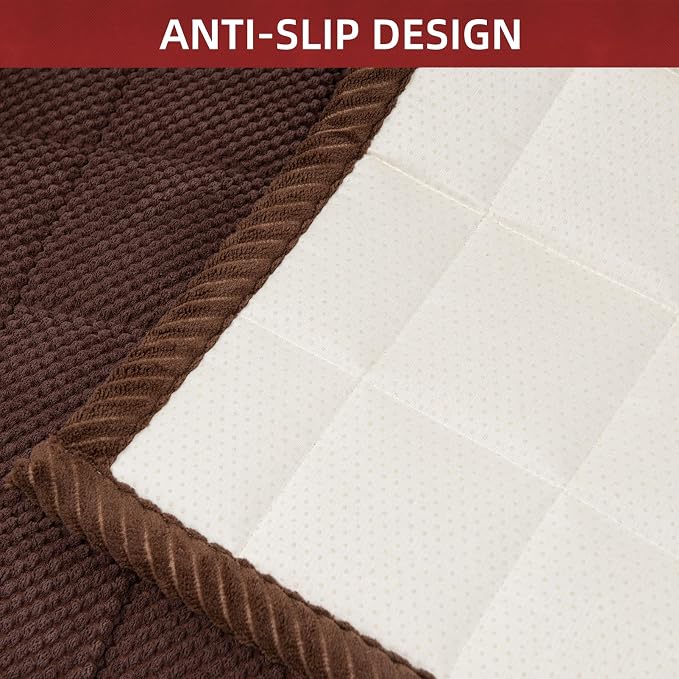 Pet Couch Covers,Couch Cover for Dogs Washable,Anti Slip Dog Sofa Covers Couch Protector Sofa Mat,Seat Cover,Dog Mat,Pet Pad for Furniture 1 Piece (Brown, 21''x55''/Rectangular)