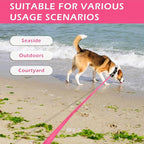 Wolfone Waterproof Dog Leash 17FT Long Line Recall Training Leash | Durable Dog Leash PVC coated waterproof surface resists dirt and odors strong nylon core for training walking and hiking