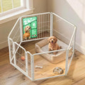 FXW AuraSpace Pro Acrylic & Wire Mesh Indoor Dog Playpen, 24" H, 6 Panels | Clear View, Heavy-duty Metal, Flexible Layouts, Easy Walk-Through, For Puppies & Small Dogs, Patented
