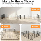 Simple Deluxe Dog Playpen Outdoor Indoor, 40 Inch 16 Panels Dog Fence for Small/Medium/Large Dogs Puppy, Perfect Dog Pen for Camping, Yard, RV, Garden Fence, Black