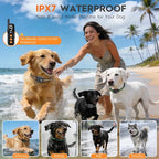 MKZ Dogs Training Collar with Remote 3300FT Dog Training Collar IPX7 Waterproof Rechargeable Safe Shock Collar for All Breed Dogs with Beep, Vibration, Safety Shock, Security Lock 10-120 lbs