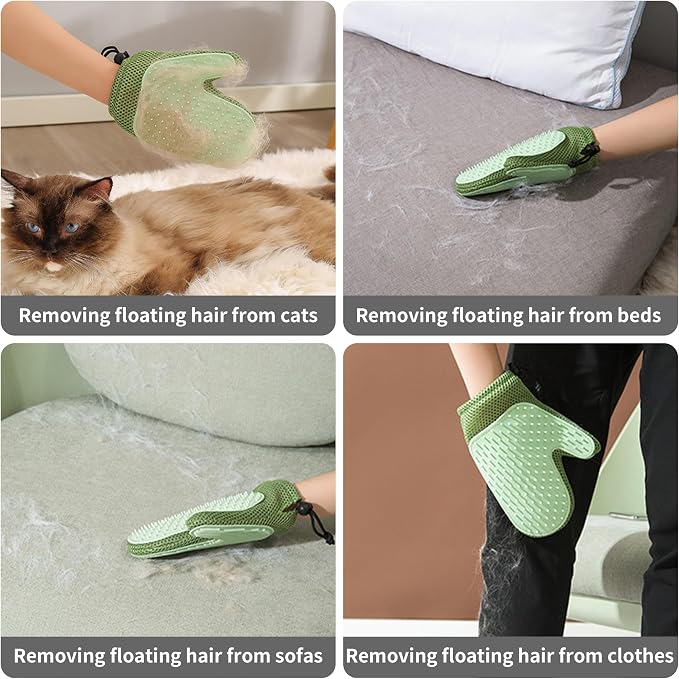 Quiet Cat Clippers & Cat Grooming Kit for Matted & Long Hair | 250Min Cordless Pet Shaver, Low Noise Pet Hair Trimmer for Grooming,2in1 Wide & Narrow Blades,4 Combs,Scissors & Glove(Gray)