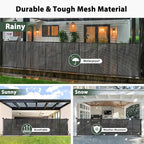 250" Extra Wide Baby Gate Retractable Dog Gate for Deck/Garage/Patio/Yard | 21ft Extra Long Baby Gate Retractable Gates for Dogs, 48" Extra Tall Pet Gate Retractable Fence Outdoor Driveway Gate, Black