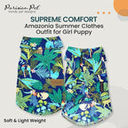 Parisian Pet Amazonia Dog Shirt - Cotton Clothes for Large Dogs - Stylish Tropical Dog Outfit - Lightweight and Soft Puppy Clothes - Trendy Tshirts for Dogs - Comfortable Summer Pet Apparel