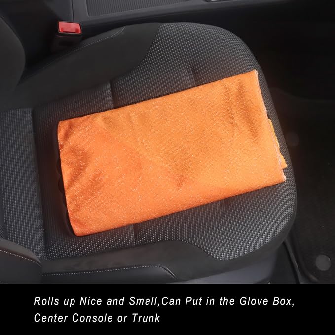 Car Seat Cover Protector Front Seats,for Gym Workout,Running,Swimming,Beach and Hiking,Waterproof Sweat Towel Bucket Seat Covers for Cars SUV Trucks (Orange, 1Pcs)