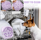Slow Feeder Dog Bowls for Medium Dogs & Cats | Non-Slip Base, Anti-Choking Design, Reduces Bloating & Overeating, Easy to Clean, 1.5-2 Cups
