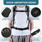 Petsfit Dog and Cat Backpack Carrier, Padded Waist Support, Up to 18 lb | 13.5 x 12.5 x 17.5 in; reinforced frame, 600D Oxford, 4 mesh panels, lockable zippers, safety tether and washable mat.