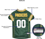 Pets First NFL Green Bay Packers Dog Jersey, Size Medium, Football Shirt Costume for Pet, Dog Sports T-Shirt, NFL Team Clothing for Cats, Licensed Pet Apparel Available in 7 Sizes and 32 Teams