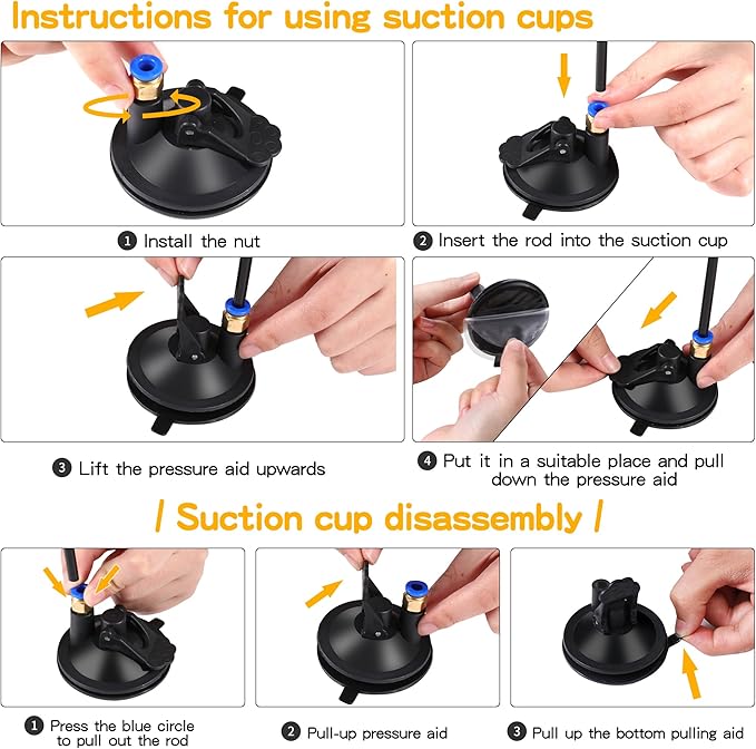 Soarer 4in1 Interactive Cat Wand Toys with Suction Cup for Indoor Cat,12Pcs | Enhanced Suction Cup,Fishing Pole Cat Stick Toy Replacement,2 Types Door Hanging Cat String Toy for Indoor Kitten Self Play