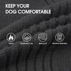 IECOii Extra Large Dog Sweater 4XL,Thermal Warm Dog Sweaters for Giant Breed Dogs,Turtleneck Knitted Knitwear for Pet Winter,Stretchy&Easy On Doggy Sweatshirt for Doberman,Great Dane(Grey,XXXXL)