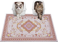Glittme Cat Litter Mat, 33"x22" Non-Slip Washable Trapping Mat for Cats | Litter Trapping Mat With Thick PVC Coil To Catch Scatter, Soft On Paws And Waterproof Bottom To Protect Floors