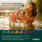 Kuoser Dog Life Jacket, High Flotation Reflective Dog Life Vest, Orange, S | Adjustable Dog Lifejackets for Small Medium Large Dogs, Lifevest with Rescue Handle for Swimming, Boating, Lake, Beach & Pool
