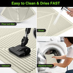 Mofason Cat Litter Mat XXL, Pearl Waterproof Litter Box Mats Extra Large | Washable 38"x25" silicone kitty litter box mat for floor; jumbo extra large pet trapping rug pad, cat litter matt easy clean