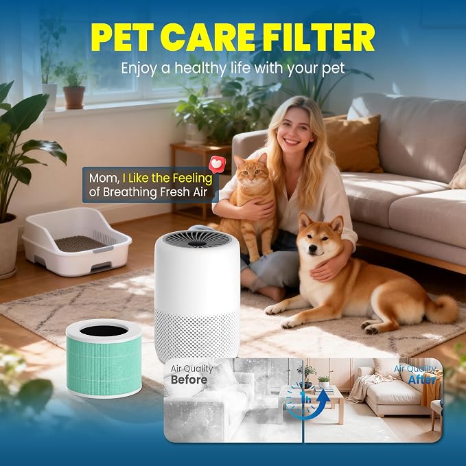 Core Mini Filter Replacement for LEVOIT Core mini-P Air Purifier,Green | 4 filter & 10 fragrance Sponge，3-in-1 great high-efficiency materials with activated carbon，by Improvedhand