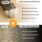 ZOMISIA Cat Scratcher with Ball Track Toy, Sisal Scratch Pad for Indoor Use | Wooden Interactive Cat Puzzle Toys for Adult Cats, Kitten Mental Stimulation Self Play Home Enrichment, Spinning Balls