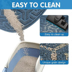 UPSKY Waterproof Cat Litter Mat Large 35" x 24" Soft on Kitty Paws, Blue | Litter Box Mat, Cat Litter Mat Litter Trapping Mat, Waterproof Scatter Control, For Indoor Cats, Easy to Clean