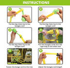 Dog Hanging Bungee Tug Toy for Two Dogs: Interactive Tether Tug-of-War for Pitbull Small to Large Dogs to Exercise - Durable Retractable Tugger Dog Rope Toy with 2 Chew Rope Toys