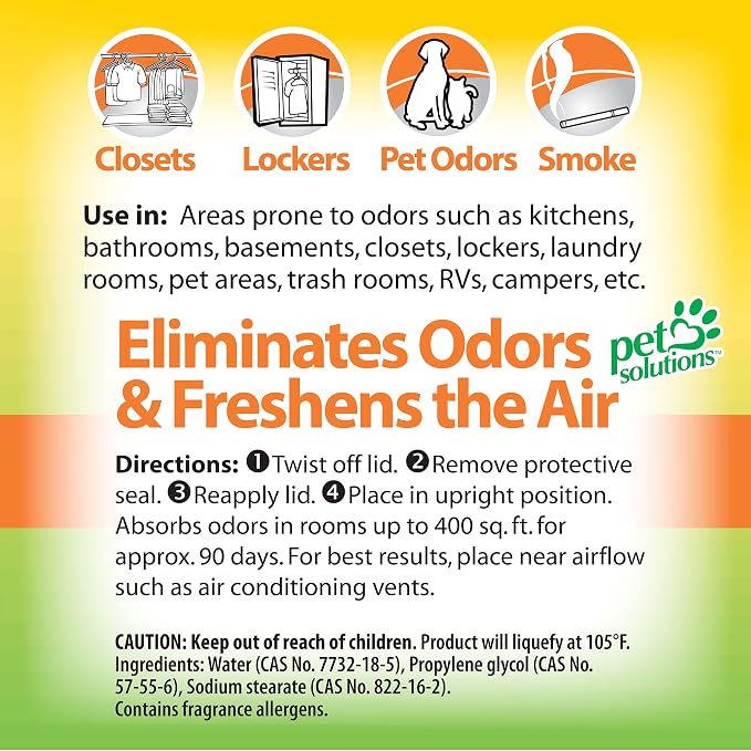 OdoBan Solid Odor Absorber Eliminator for Home and Small Spaces, Citrus Scent, 14 Ounces Each, 12-Pack