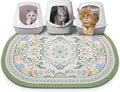Bienbee Cat Litter Mat, 40" x 30" Dense Trapping Mesh for Litter Boxes | Litter Box Mat with PVC Mesh, Waterproof &Urineproof, Non-Slip Grip, Soft On Kitty Paws and Easy to Clean to Protect Floor