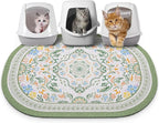 Bienbee Cat Litter Mat, 40" x 30" Dense Trapping Mesh for Litter Boxes | Litter Box Mat with PVC Mesh, Waterproof &Urineproof, Non-Slip Grip, Soft On Kitty Paws and Easy to Clean to Protect Floor