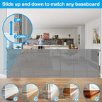 Reinforced 42" Extra Tall Retractable Baby Gate-Prevent Crawling Under, 200" Retractable Pet Gates for Wide Openings, 16ft Mesh Child Gates for Wide Openings, No Bottom Bar Indoor/Outdoor Baby gate