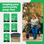 800 Ct XL Pull-Strap Header Dog Waste Bags for HOA Stations | XL Single Pull Header Dog Poop Bags, 8x100 Bag Packs, Leakproof Heavy-Duty Refills For HOAs, and Park Pet Waste Stations
