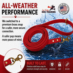 Gummy K9 Dog Leash, Biothane, Dog Training Leash, Made in The USA, 6 Feet, Various Sizes & Colors (1/2, Red)