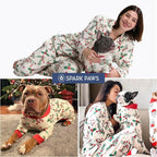 Spark Paws Dog Christmas Pajama, Dog Recovery Suit Male, Onesie, Ultra-Soft and 4-Way Stretch, for Small Medium and Large Breeds - Mistletoe - S