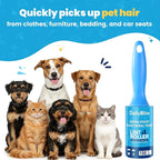 Extra Sticky Lint Roller for Pet Hair, 300 Sheets with 3 Handles | Easy Spiral Tear Lint Rollers,Lint Remover for Clothes, Dog and Cat Hair Remover with Ergonomic Handle