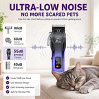 Dog Grooming Kit, Low Noise Cordless Pet Clippers for Dogs & Cats | Quiet Cordless Grooming • Thick Coat Trimming • USB-C Charging • Storage Case • Dogs & Cats