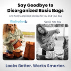 Rubyloo Puffer Dog Travel Bag for Dog Moms, Diaper Bag with Travel Bowls | 2 BPA-Free Collapsible Bowls, 2 Pet Food Containers, 9 Pockets, Everyday Puffer Bag Works With or Without Your Dog, Rust