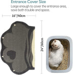 Cute Cat Litter Mat 24”x16”, Litter Box Mat, Litter Trapping Mat, Soft on Kitty Paws, Easy Clean, Anti Slip, Pet Accessories, Door Floor mats - TigerSpot Blackpaw