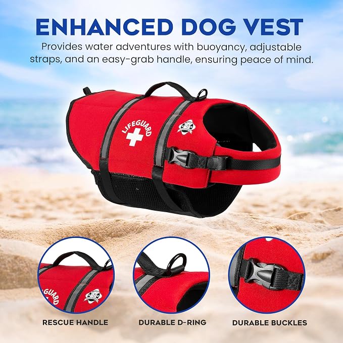 Doggy Lifejacket Neoprene Red Small