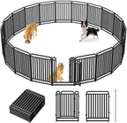 Thickened Metal Tube Dog Playpen Outdoor, Low Threshold Dog Pen, Heavy Duty 40" H 20 Panels for Pet Playpens Indoor, Portable Pet Fence for Yard RV Camping