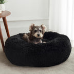 WESTERN HOME WH Calming Dog Bed & Cat Bed, Anti-Anxiety Donut Dog Cuddler Bed, Warming Cozy Soft Dog Round Bed, Fluffy Faux Fur Plush Dog Cat Cushion Bed for Small Medium Dogs and Cats | Fluffy Faux Fur Round Cuddler,Anti-Anxiety,Anti-Slip Bottom,Plush...