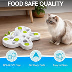 ALL FOR PAWS Interactive Cat Puzzle Feeder – Butterfly Shape Slow Feeder & Treat Dispenser – Enrichment Toy for Kittens & Indoor Cats