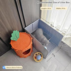 Extra Large Cat Litter Box Enclosure with Litter Mat, Open Top High Sided Splash Guard, Waterproof Pee Shield for Cat Litter Boxes