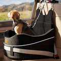 【Master Crafted for Medium Dogs】 PetDance Dog Car Seat with Anti-Tip Design | Cooling Cushion Dog Car Bed for Medium & Small Dogs Up to 50 lbs, 30% Extra Spacious, Anti-Slip Base, Premium Matte Black