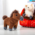 Hollypet Squeaky Hide and Seek Dog Toys for Small and Medium Dogs, Farm | Interactive Plush Stuffed Dog Squeak Toys for Small Medium Sized Dogs and Non-Aggressive Chewers, Puppy Teeth Clean Chew Toys