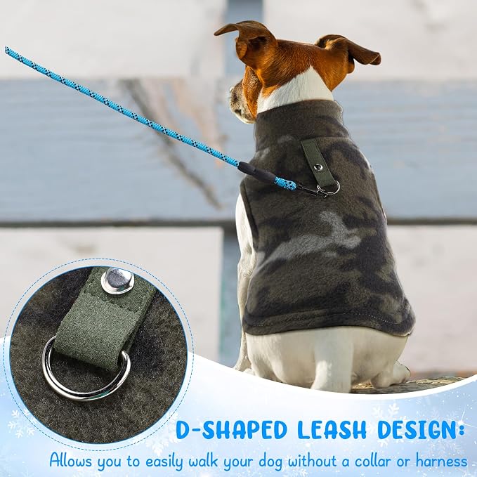 Reginary 10 Pack Small Dog Sweaters Fleece Pet Dog Clothes with Leash Ring Soft Warm Winter Puppy Plaid Shirt(Bright)