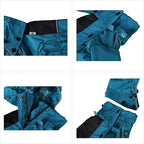 LOVELONGLONG Waterproof Dog Raincoat with Removable Hood – Outdoor Full Body Dog Jacket, Windproof Snowproof Shell Suit – All Season Pet Rain Gear Ocean Teal L