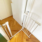 BalanceFrom Easy Walk-Thru Baby Safety Gate, Fits 29.1" to 33.8" Openings | with Hold-Open and Auto-Close – Adjustable Steel Barrier for Stairs, Doorways, and Hallways, No Drilling Installation