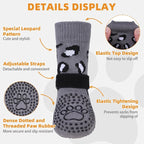 KOOLTAIL Anti Slip Dog Socks for Hot/Cold Pavement to Prevent Licking Paws, Paw Protector&Dog Boots with Grippers for Hardwood Floors,Traction Control No Twist Booties for Small Medium Large Dogs SM
