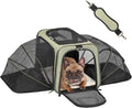 Petsfit Large Double Expandable Cat Carrier for Large Cats and Small Dogs | 19 x 12 x 12 in; dual-side expansion for large cats and small dogs, with anti-sag frame and locking zippers; up to 18 lb.