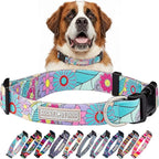 Lucky Love Dog - Adjustable Dog Collar with Easy Click Buckle for Large Ones, Durable, & Comfortable for Male & Female Dogs, Pet Collar for Puppies & Adult Dogs - Caroline, XL