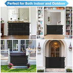 55" Wide Retractable Baby Gates for Doorways, Retractable Dog Gate, Black | Indoor & Outdoor, Space-Saving, Easy One-Hand Operation, Safety Lock, Durable Mesh, Easy Install, for Stairs/Hallways/Decks