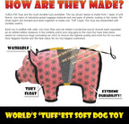 World's Tuffest Soft Dog Toy - Desert Bat - Squeakers - Multiple Layers. Made Durable, Strong & Tough. Interactive Play (Tug, Toss & Fetch). Machine Washable & Floats